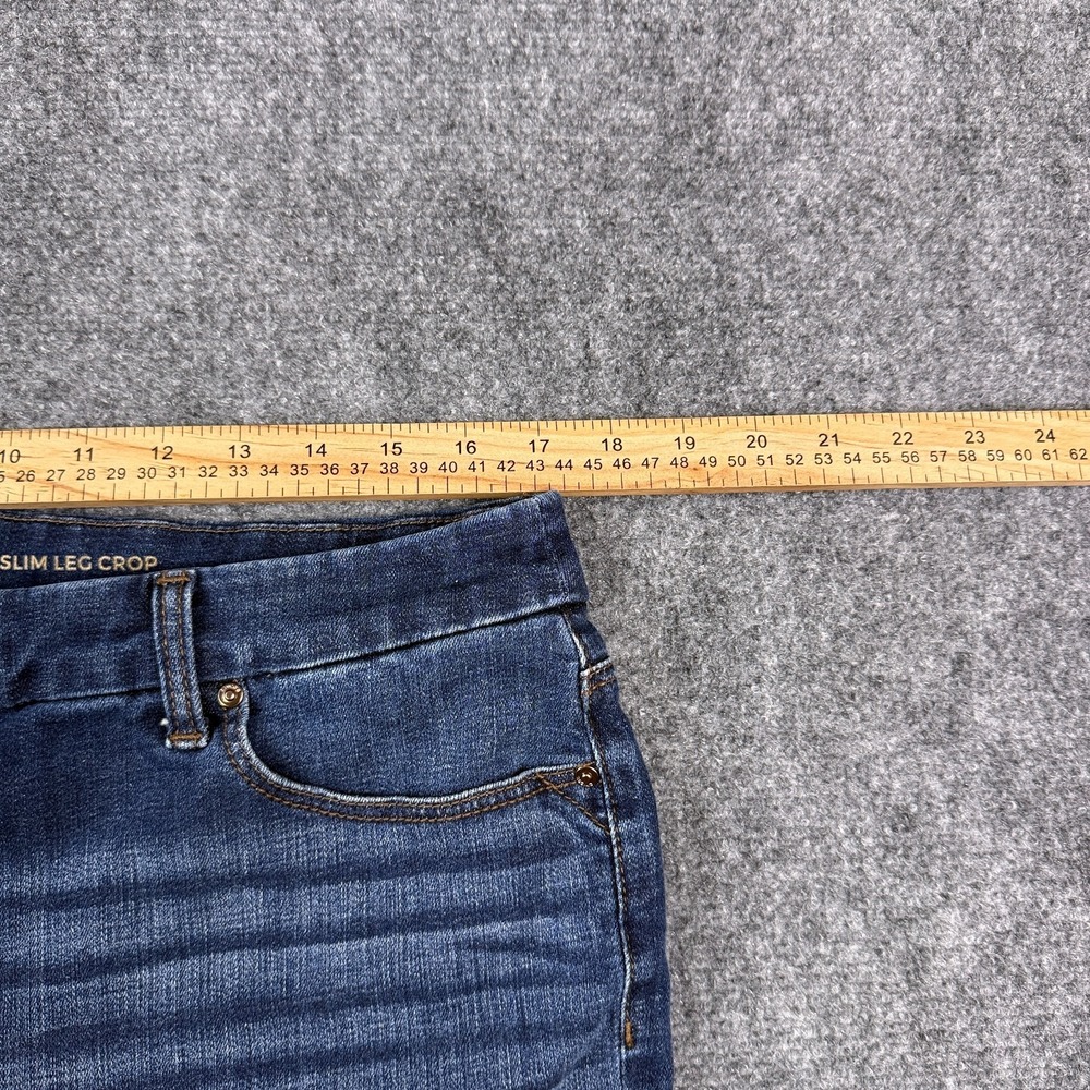 Chicos So Slimming Girlfriend Slim Leg Crop Jean US Size 14P 2.5P Mid Rise Denim - Picture 13 of 16